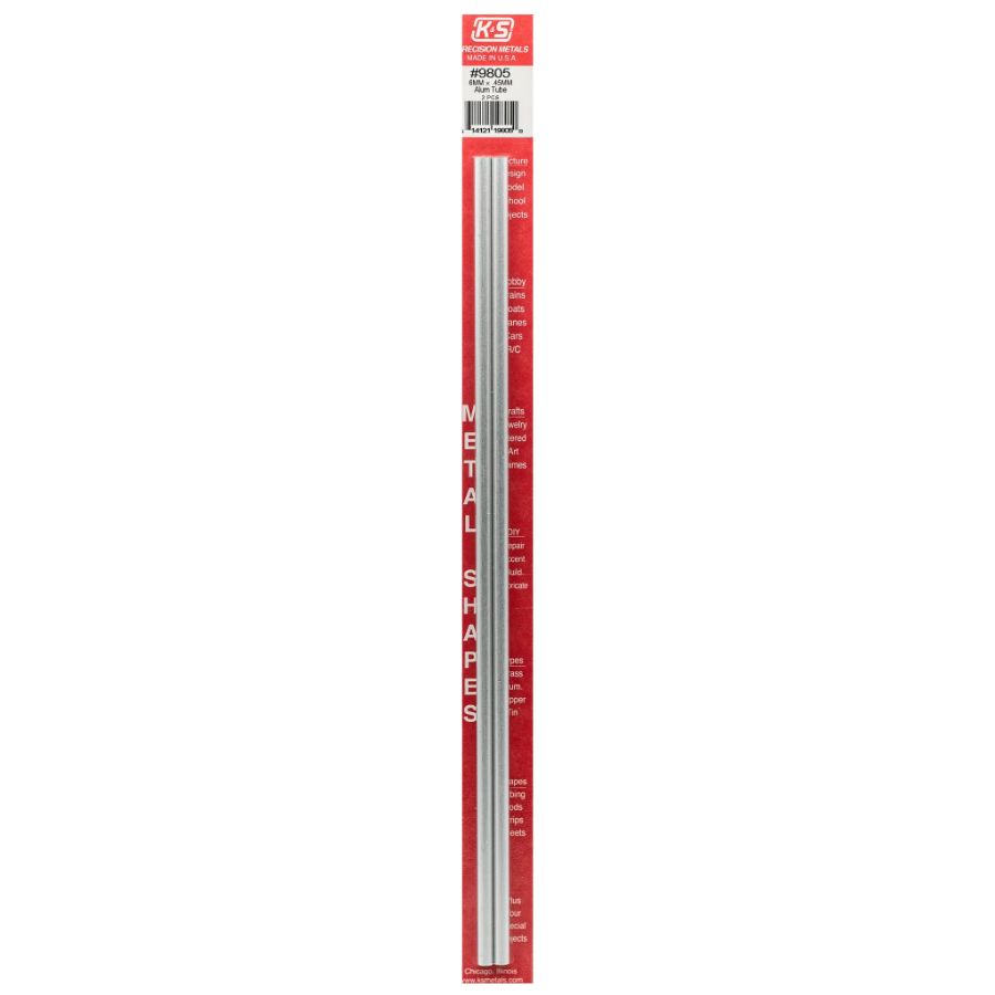 K&S Aluminium Round Tube 6.0x300mm 0.45 Wall M0014 2 Pack