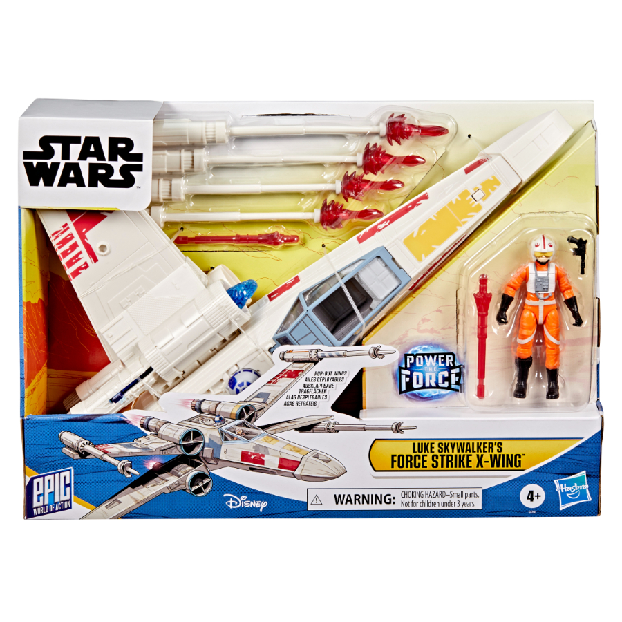 Star Wars 4 Inch Figure & Epic Force Strike X-Wing Vehicle