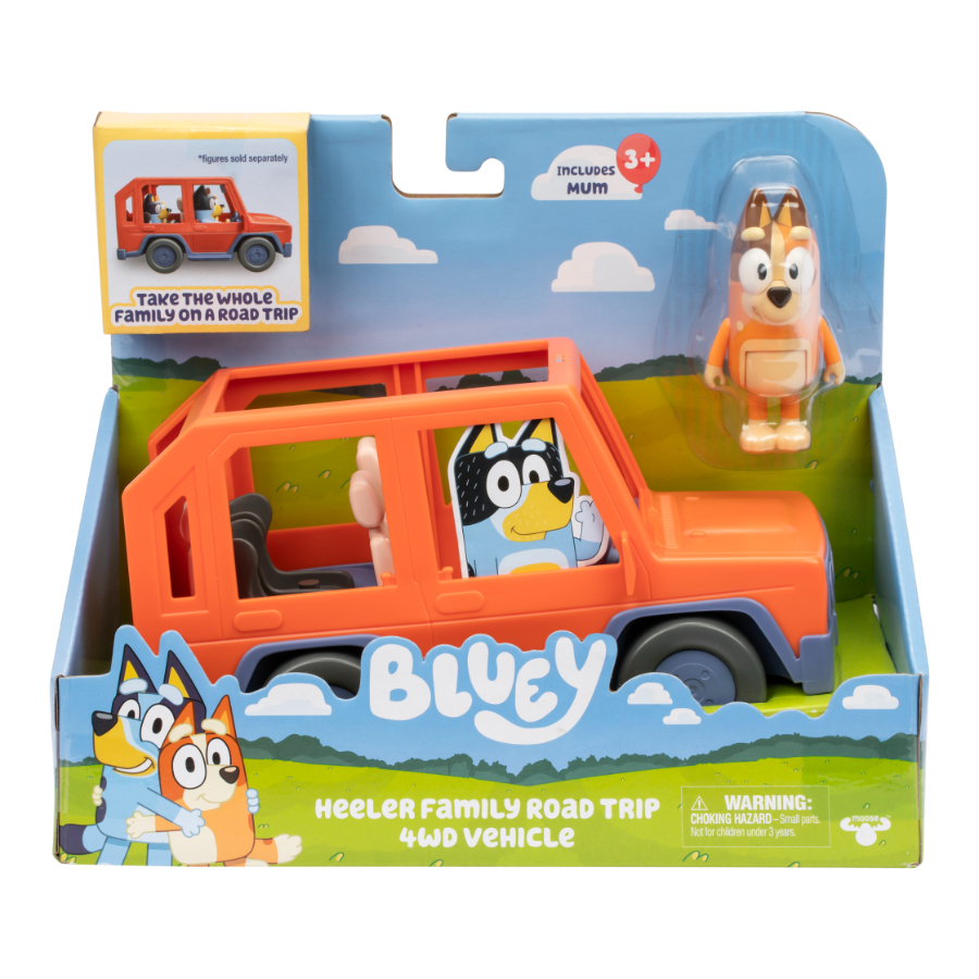 Bluey Heeler 4WD Family Roadtrip 4WD Vehicle With Figure