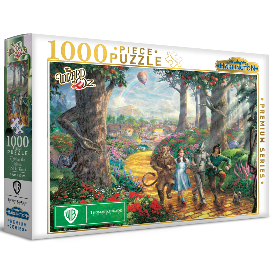 Harlington 1000 Piece Puzzle Thomas Kinkade Design Follow The Yellow Brick Road