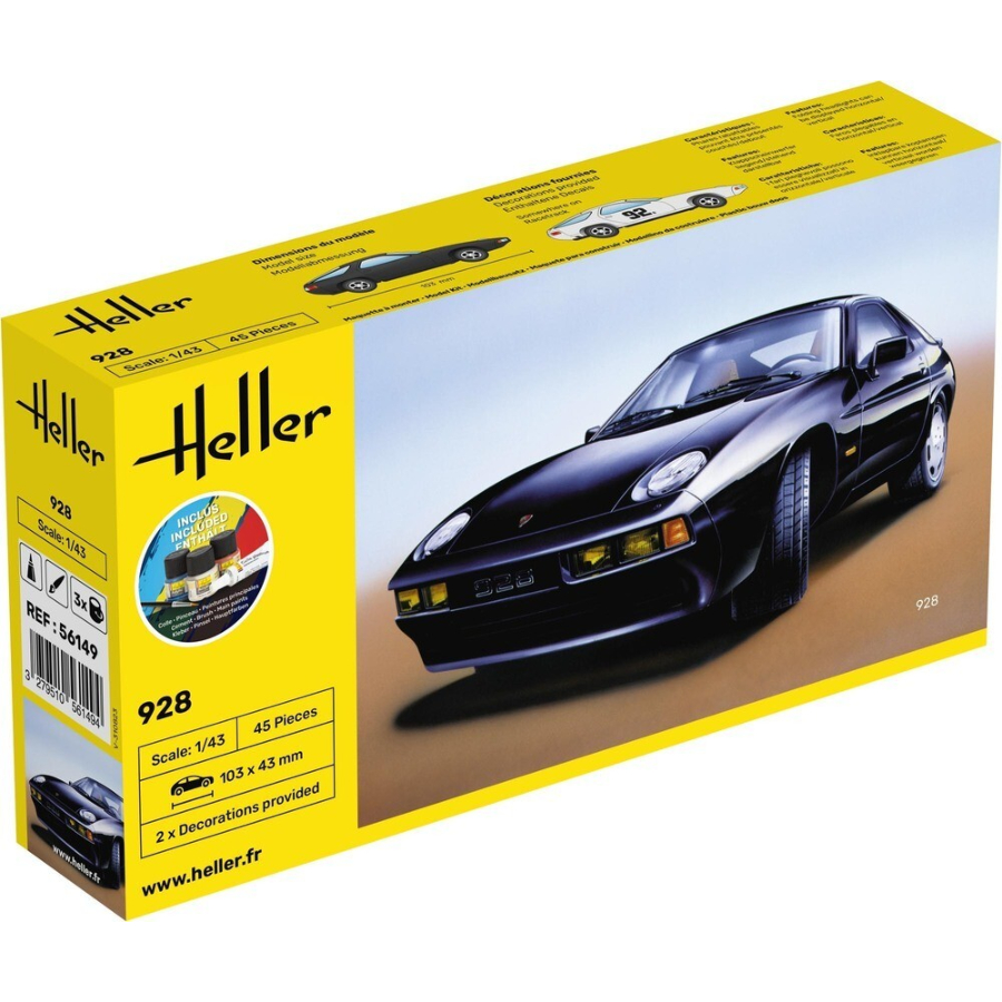 Heller Model Kit 1:43 Starter Kit Porsche 928
