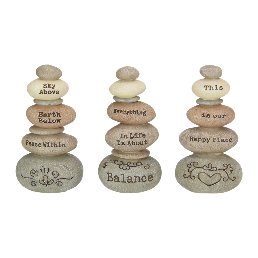 Inspirational Cairn Of Rocks 14cm