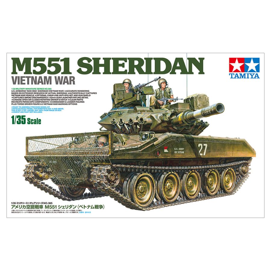Tamiya Model Kit 1:35 US Airborne M551 Sheridan Vietnam
