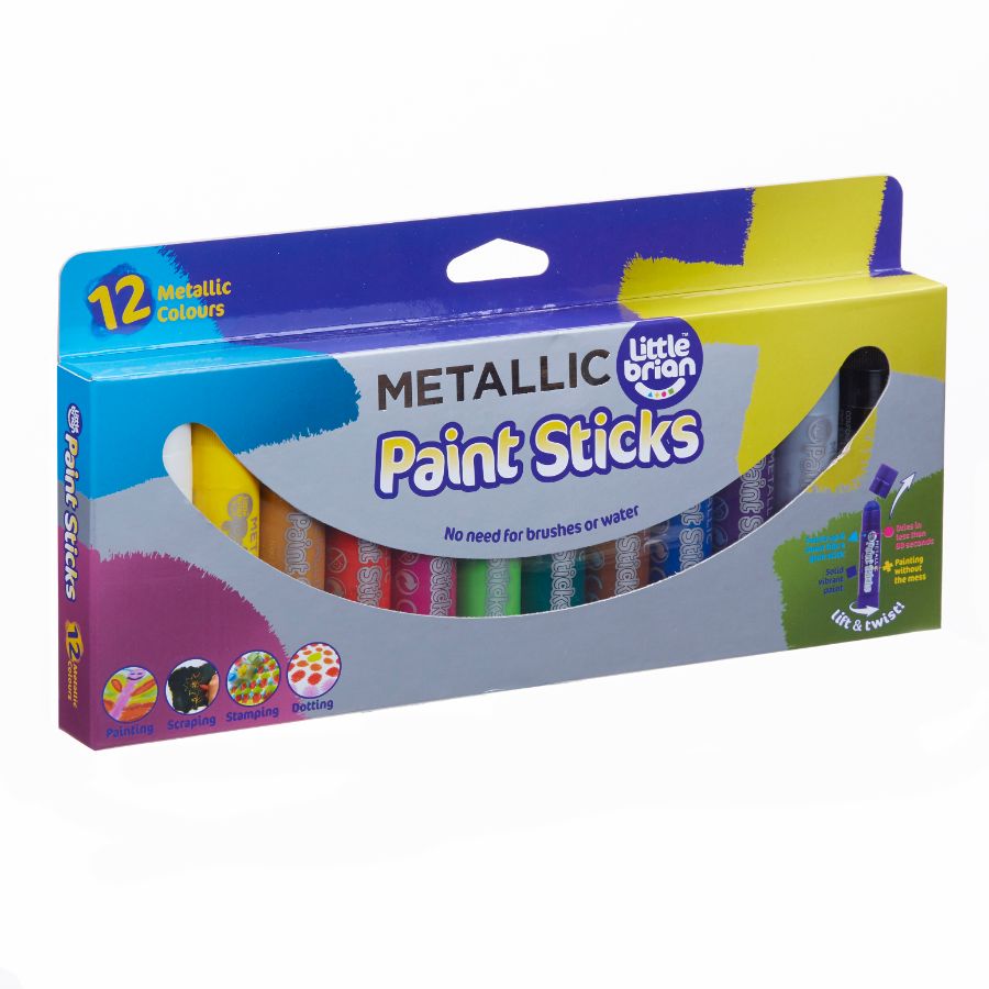 Little Brian Paint Sticks Metallic 12 Pack