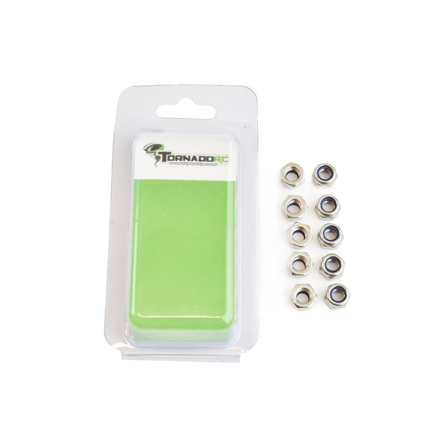Tornado RC Nyloc Nut 4mm 10 Pack