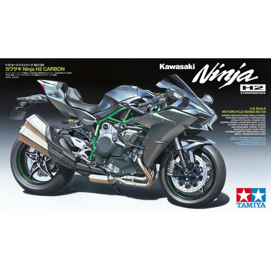 Tamiya Model Kit 1:12 Kawasaki Ninja H2 Carbon