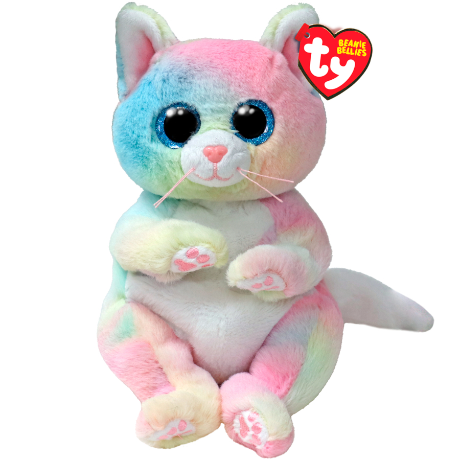 Ty Beanie Boos Regular Plush Jenni Rainbow Cat