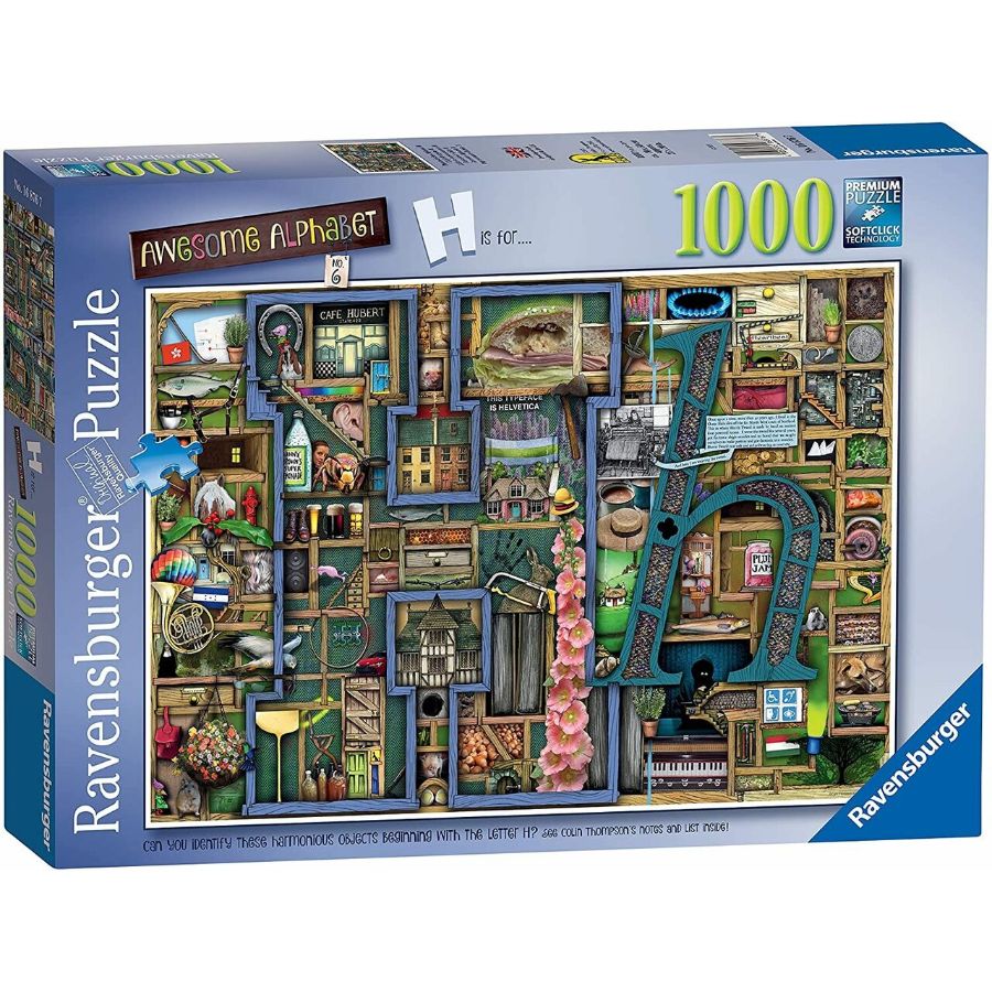 Ravensburger Puzzle 1000 Piece Awesome Alphabet H
