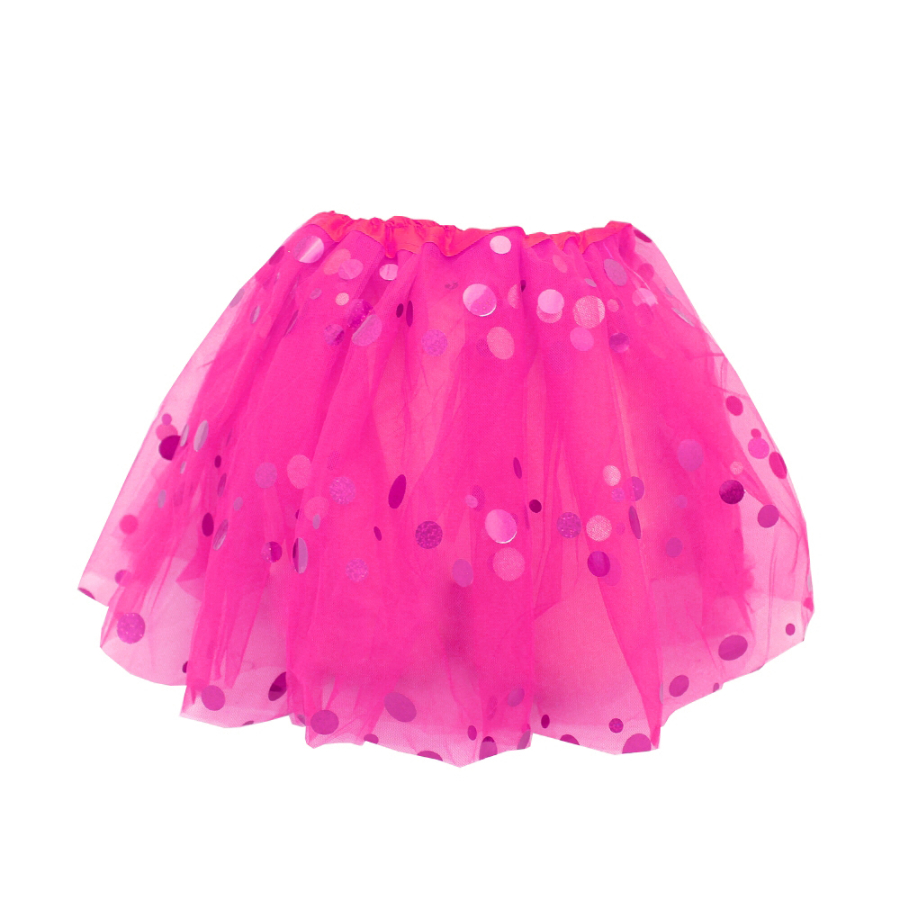 Tutu Skirt Hot Pink With Dots