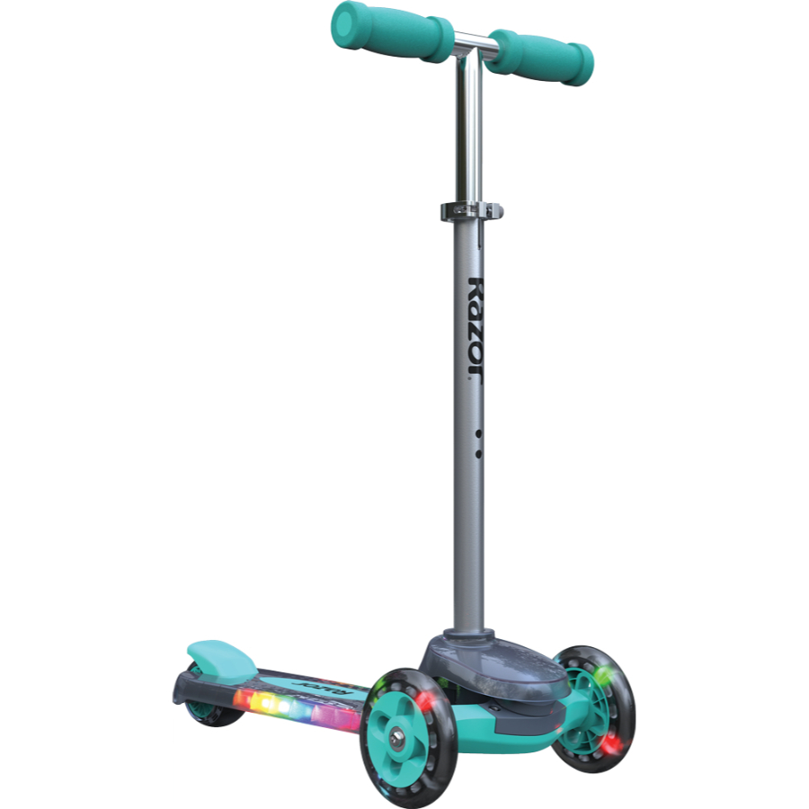 Razor Rollie Deluxe 2 In 1 Scooter Teal With Light Up Wheels