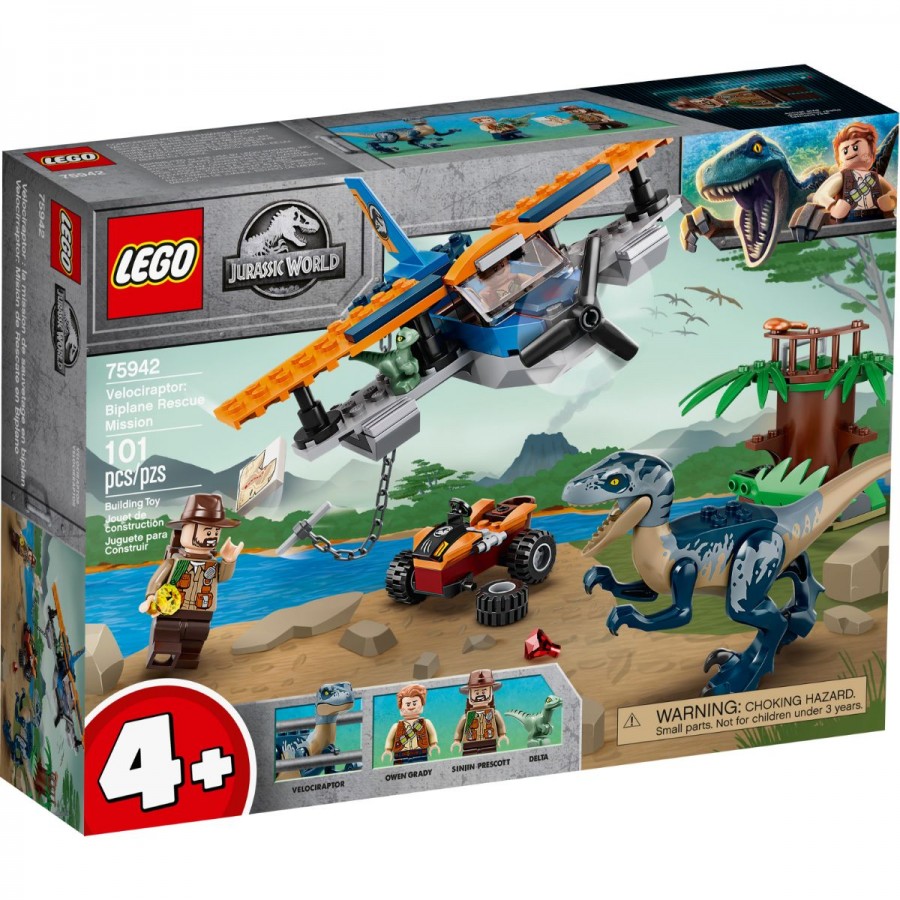 LEGO Jurassic World Velociraptor Plane Chase