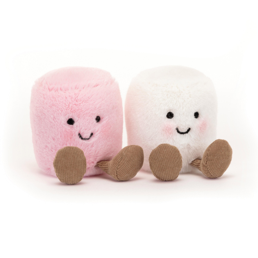 Jellycat Amuseables Pink & White Marshmallows 2 Pack