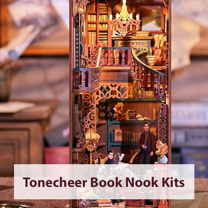NEW! Incredible detail. Tonecheer book nook kits.