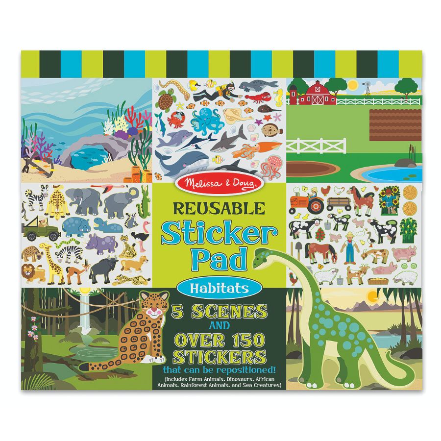 Melissa & Doug Reuseable Sticker Pad Habitats