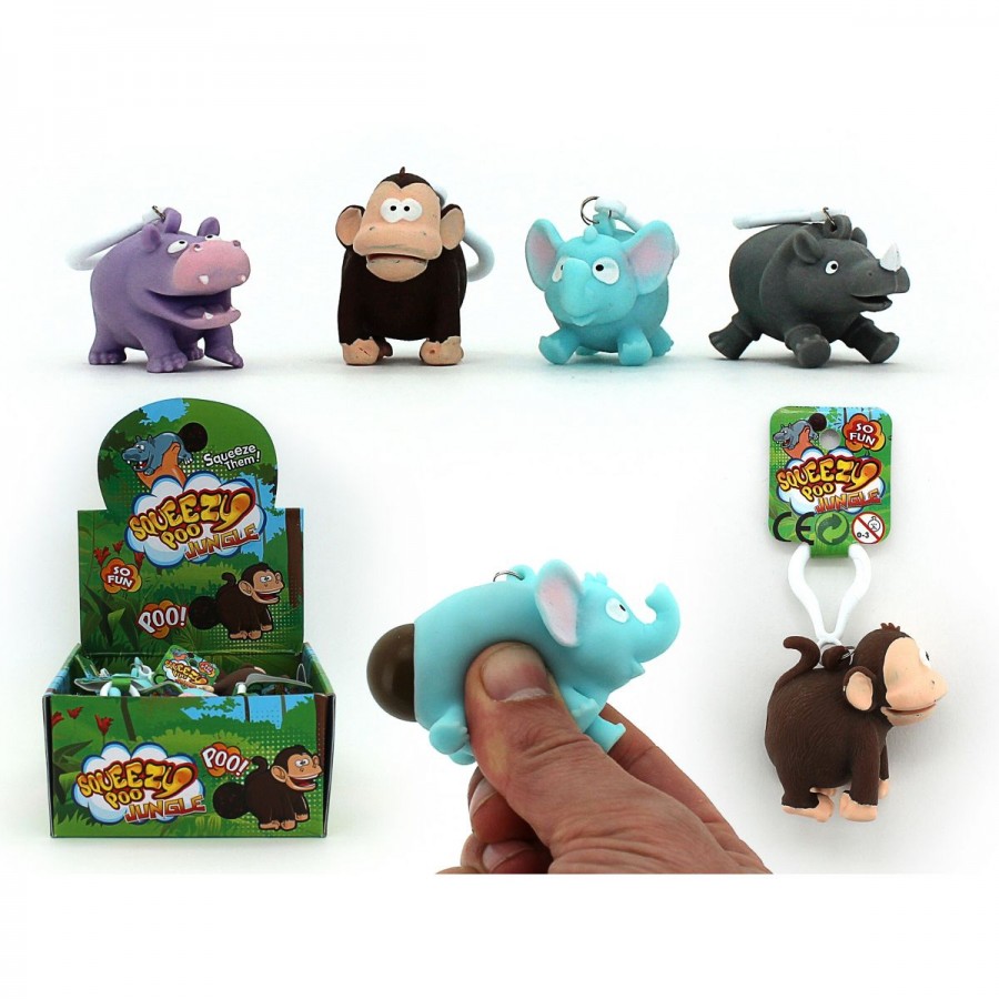 Wild Animal Pooping Keychain Assorted