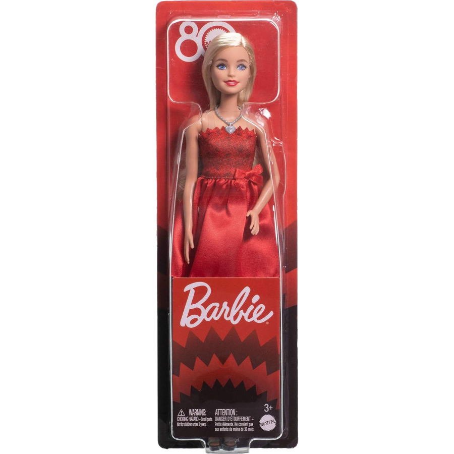 Barbie 80th Anniversary Doll Ruby Red Dress