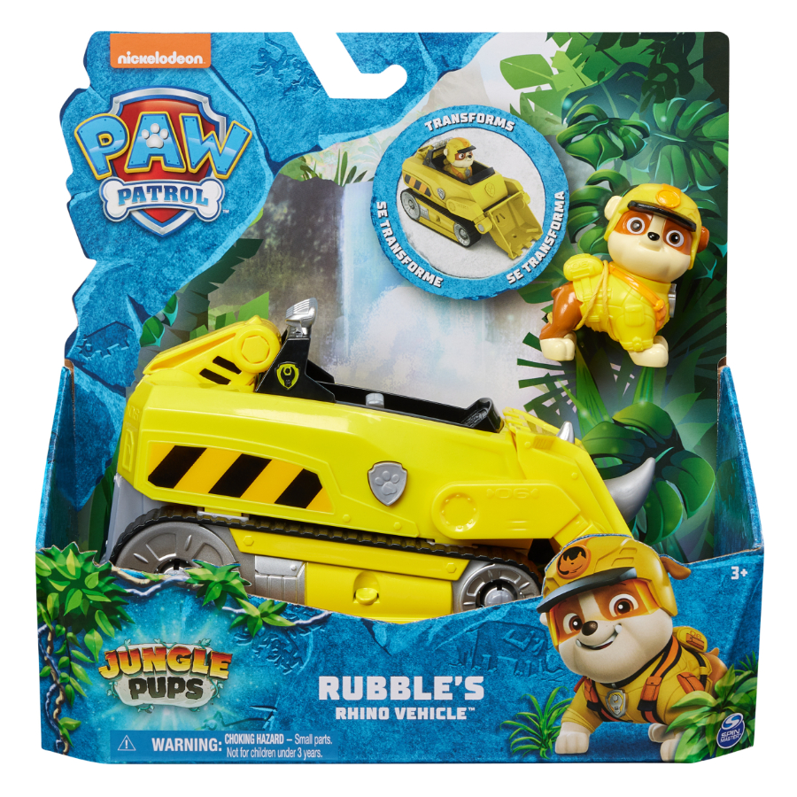 Paw Patrol Jungle Pups Themed Vehicle & Figure Rubble