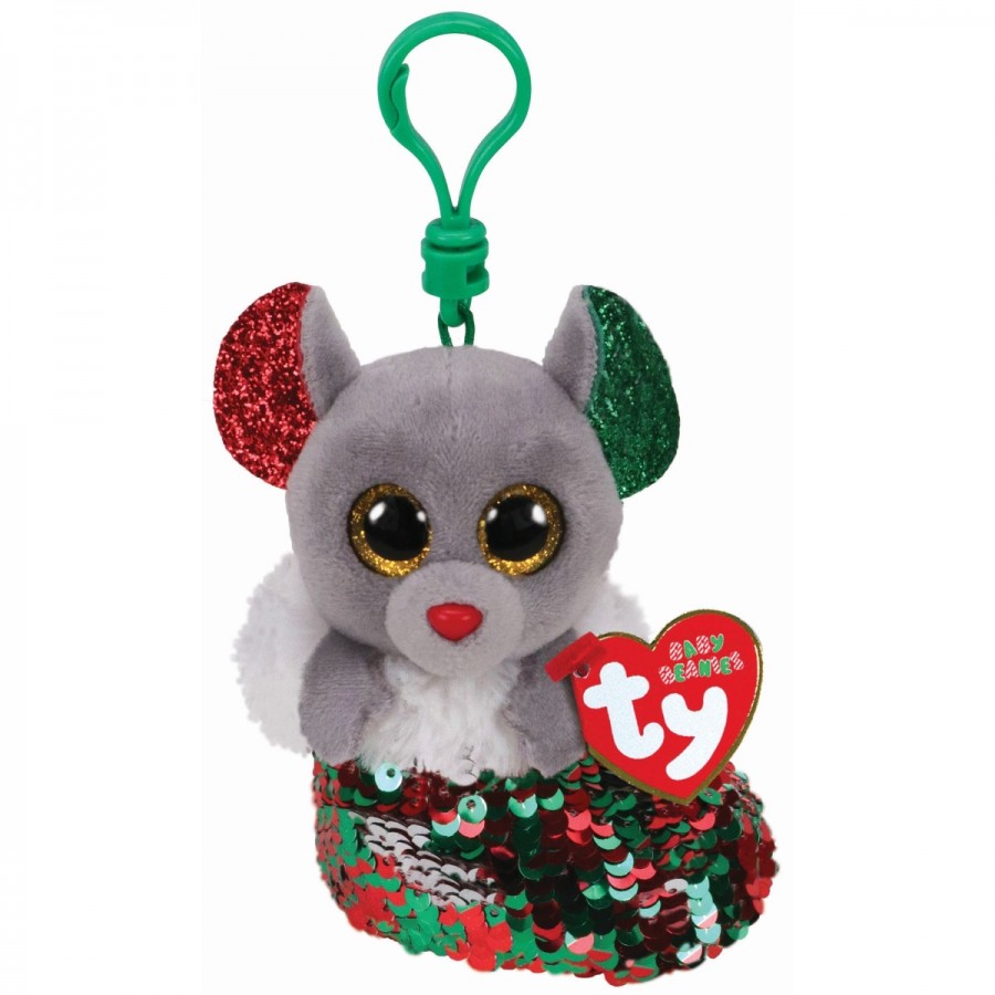 Beanie Boos Flippables Clip Christmas Chipper Mouse Teddy Bears