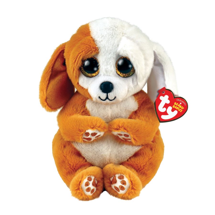 Beanie Boos Regular Plush Ruggles Dog Brown White