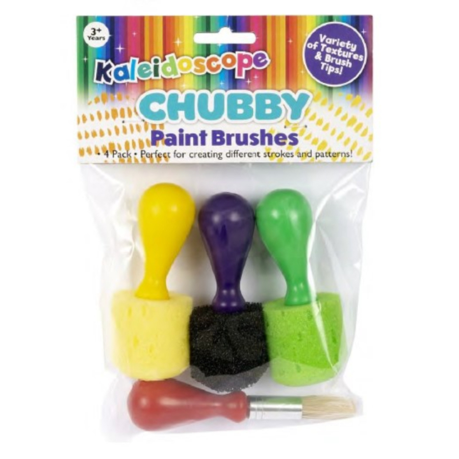 Kaleidoscope Craft Chubby Paint Brushes 4 Pack