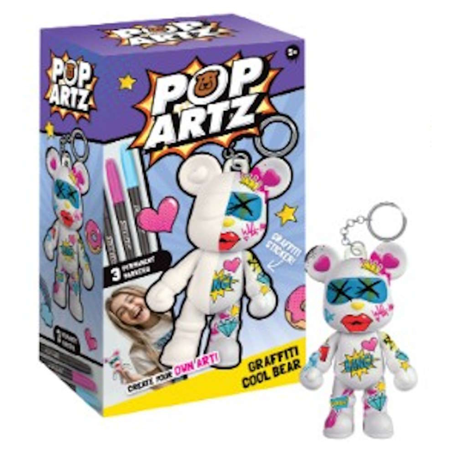 Pop Artz Graffiti Key Chain Cool Bear