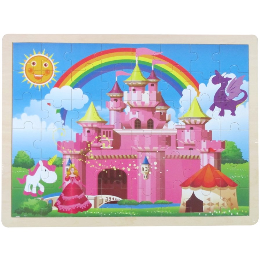 Wood Knob Puzzle Castle
