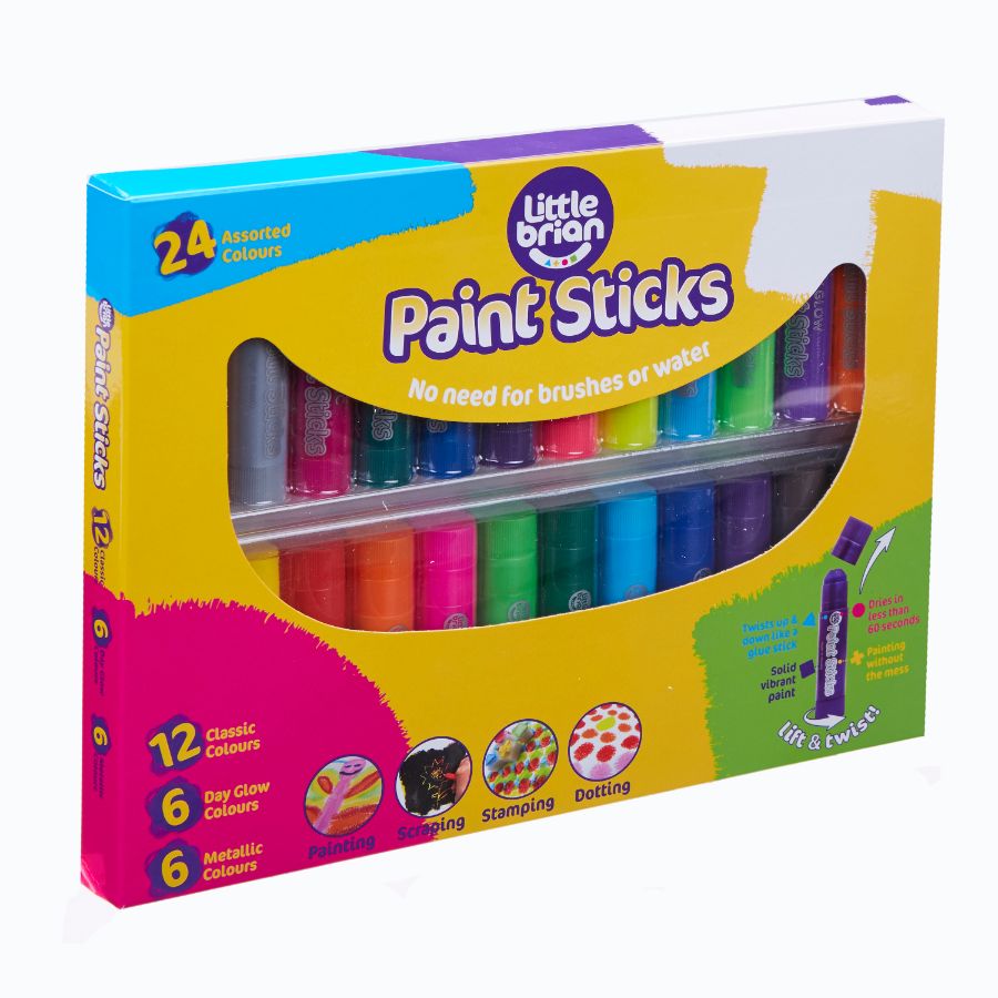 Little Brian Paint Sticks Assorted 24 Pack