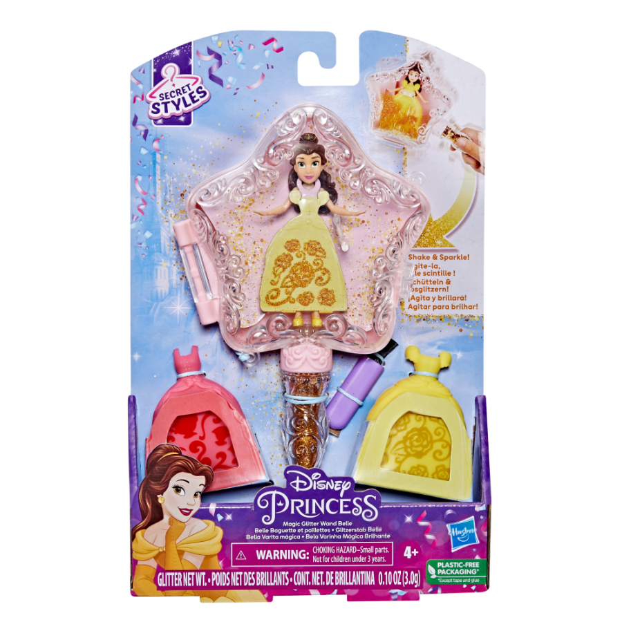 Disney Princess Magic Glitter Wand With Doll Assorted