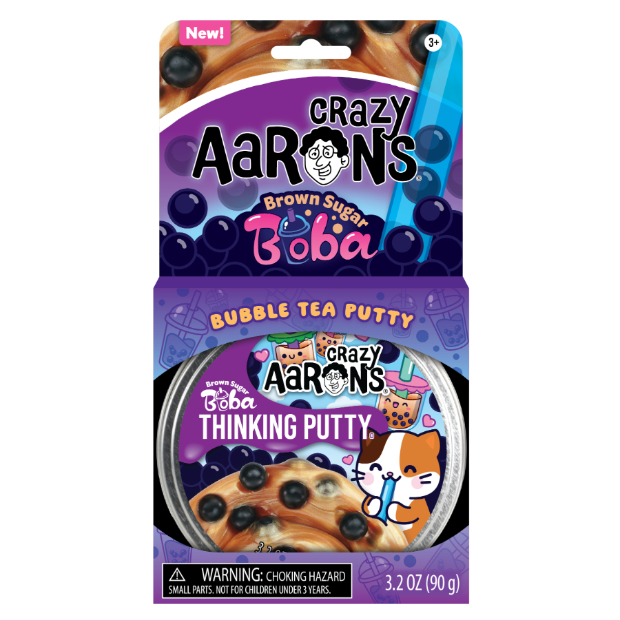 Crazy Aarons Thinking Putty 10cm Tin Trendsetters Brown Sugar Boba