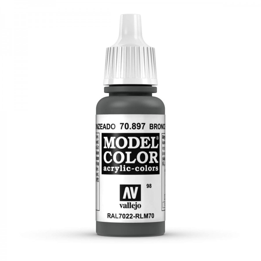 Vallejo Acrylic Paint Model Colour Bronze Green 17-18ml