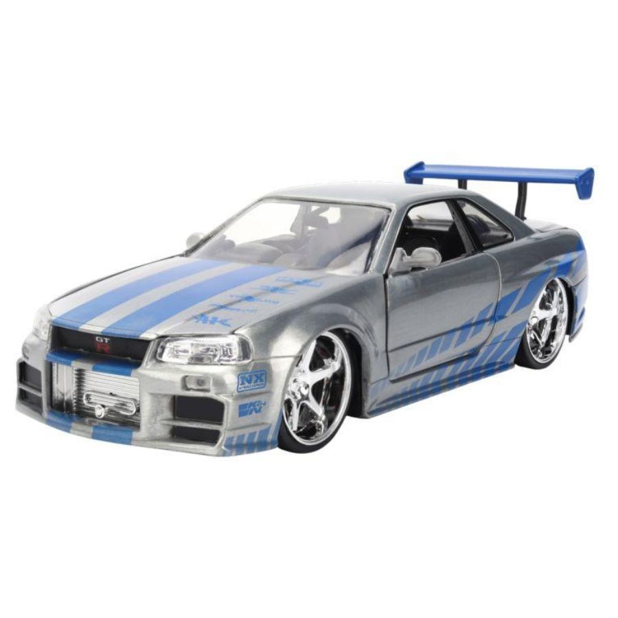 Jada Diecast 1:24 Fast & Furious 2002 Nissan Skyline GT-R BNR34 25th Anniversary Colour Brush