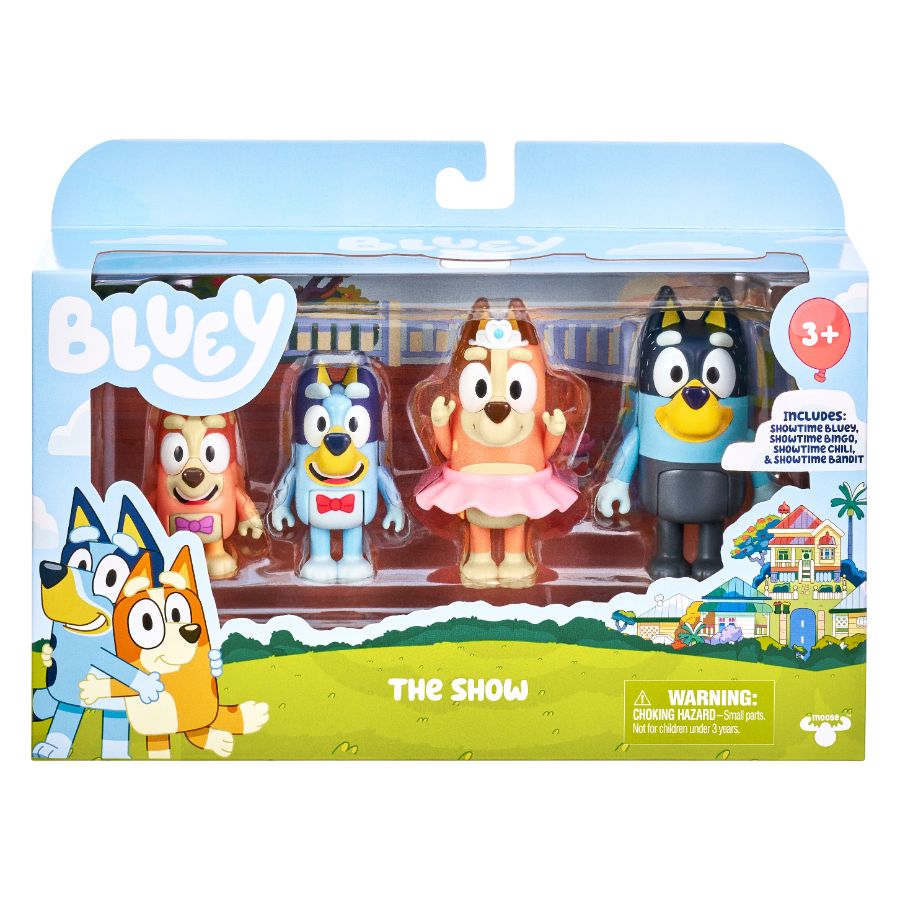Bluey Series 7 Family & Friends Figurine 4 Pack Assorted