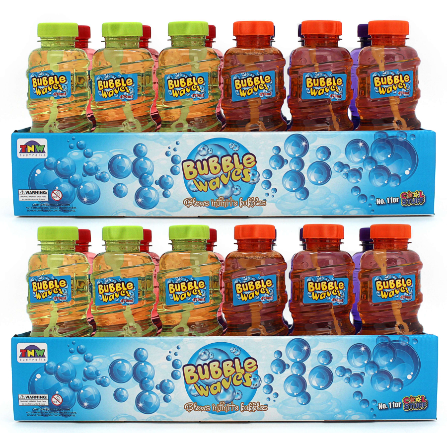Bubble Waves Bubbles & Wand 470ml Assorted