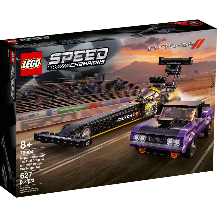 LEGO Speed Champions Dodge Mopar Dodge SRT Top Fuel Dragster & 1970 Dodge Challenger