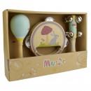 Wooden Musical Set With 3 Instruments Assorted