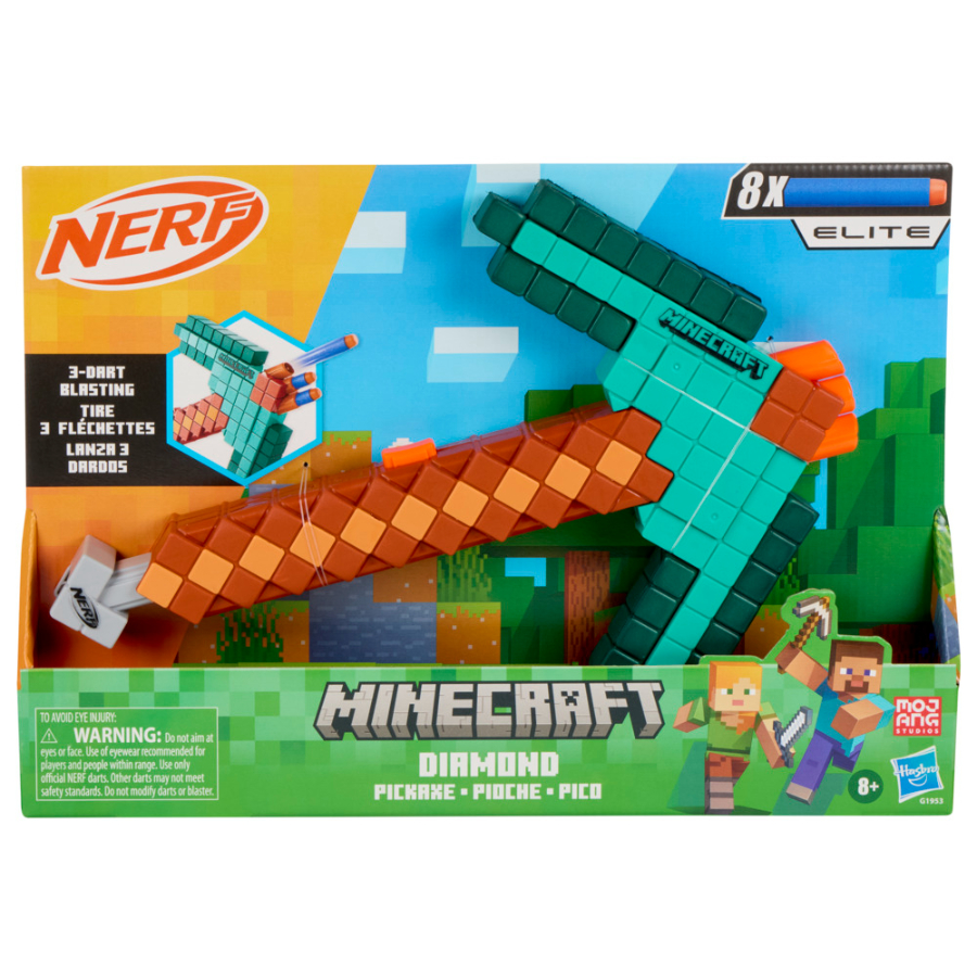 Nerf Minecraft Pickaxe Dart Blaster