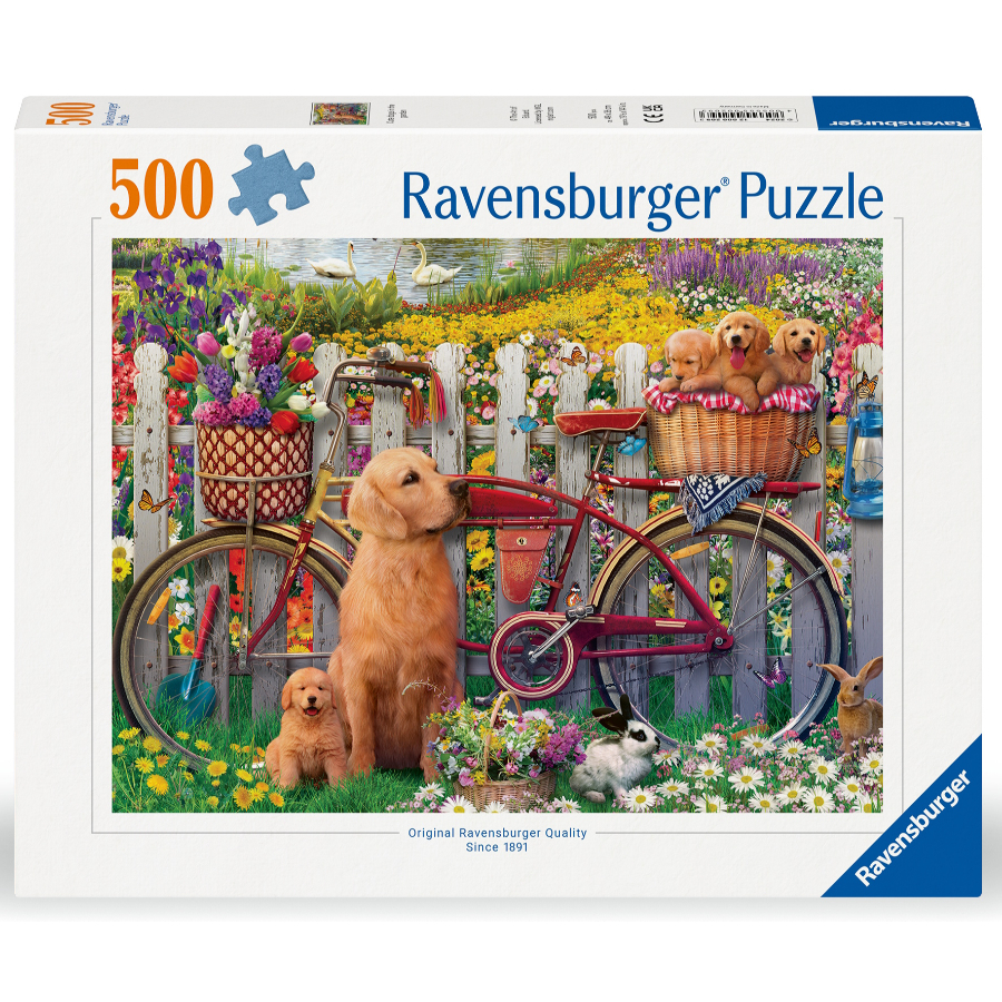 Ravensburger Puzzle 500 Piece Cute Dogs In The Garden SF