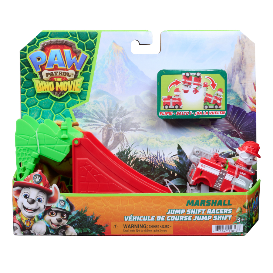 Paw Patrol The Dino Movie Pup Squad Jump Flip Assorted