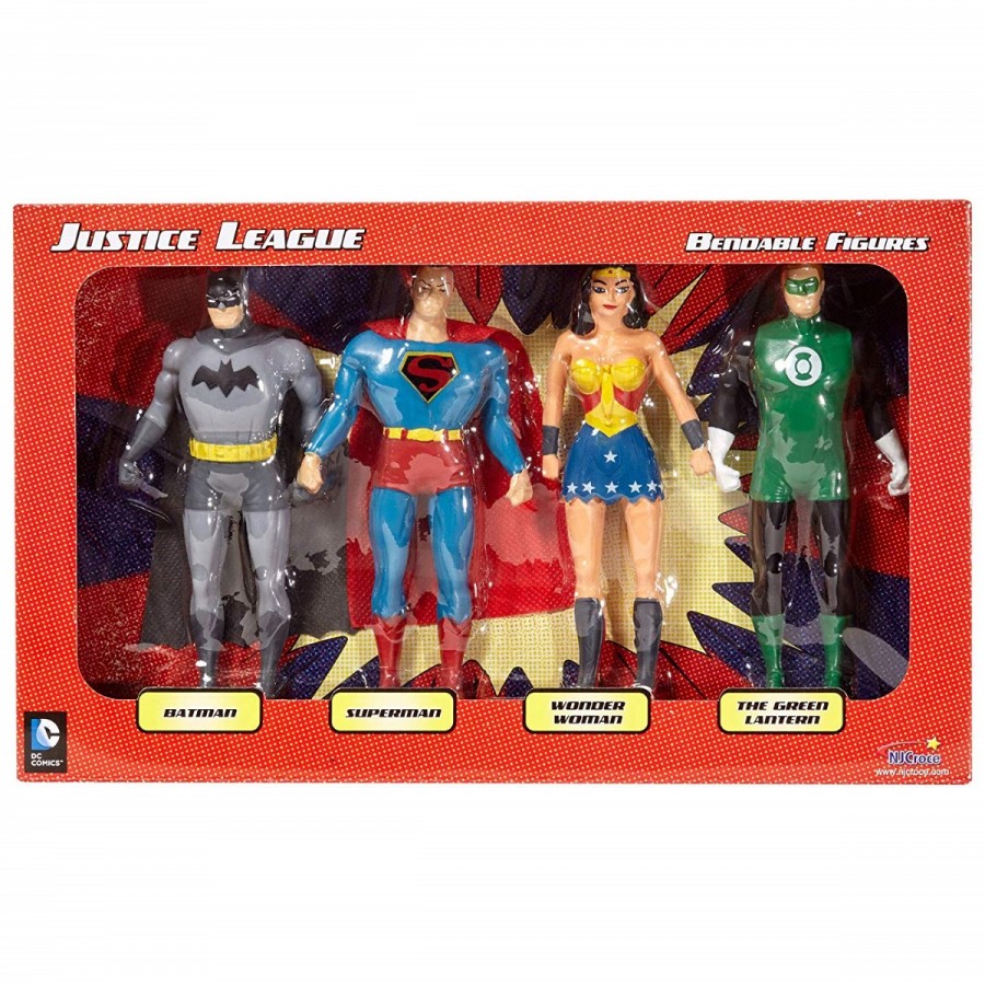 Bendables Justice League Classic Figure 5.5 Inch 4 Pack