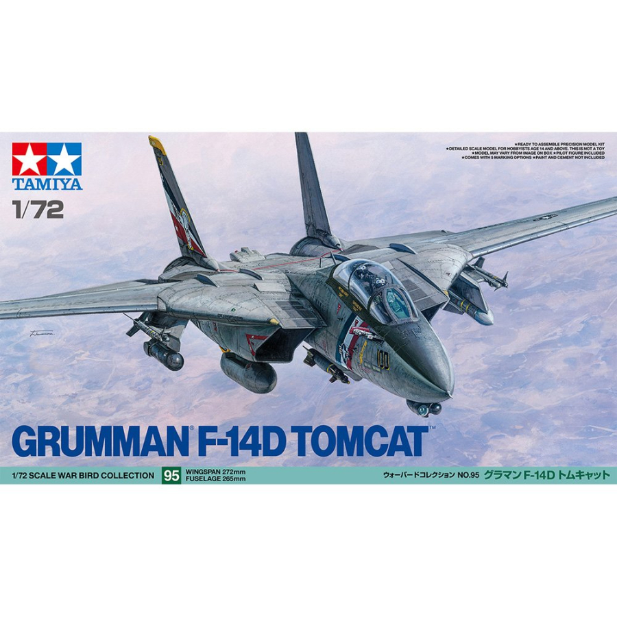 Tamiya Model Kit 1:72 Grumman F-14D Tomcat War Bird Collection