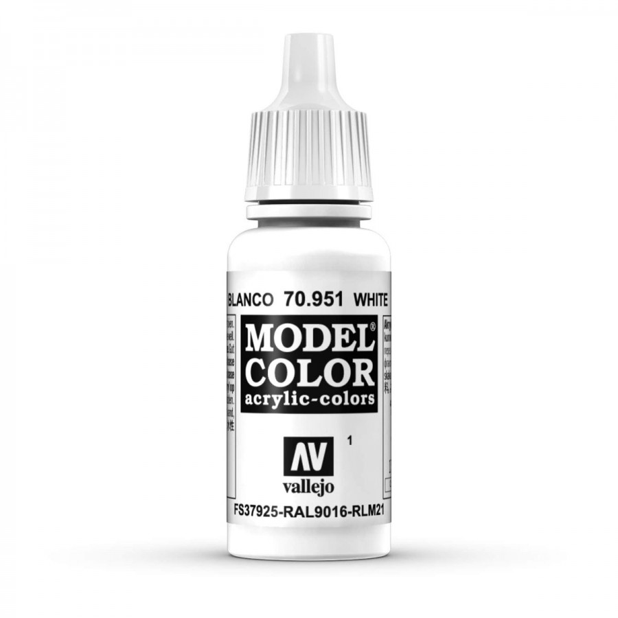 Vallejo Acrylic Paint Model Colour White 17-18ml