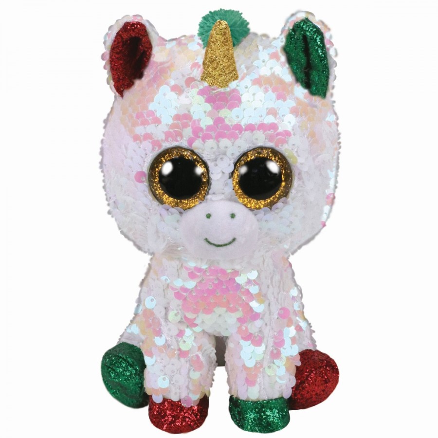 Beanie Boos Flippables Regular Plush Christmas Stardust Unicorn