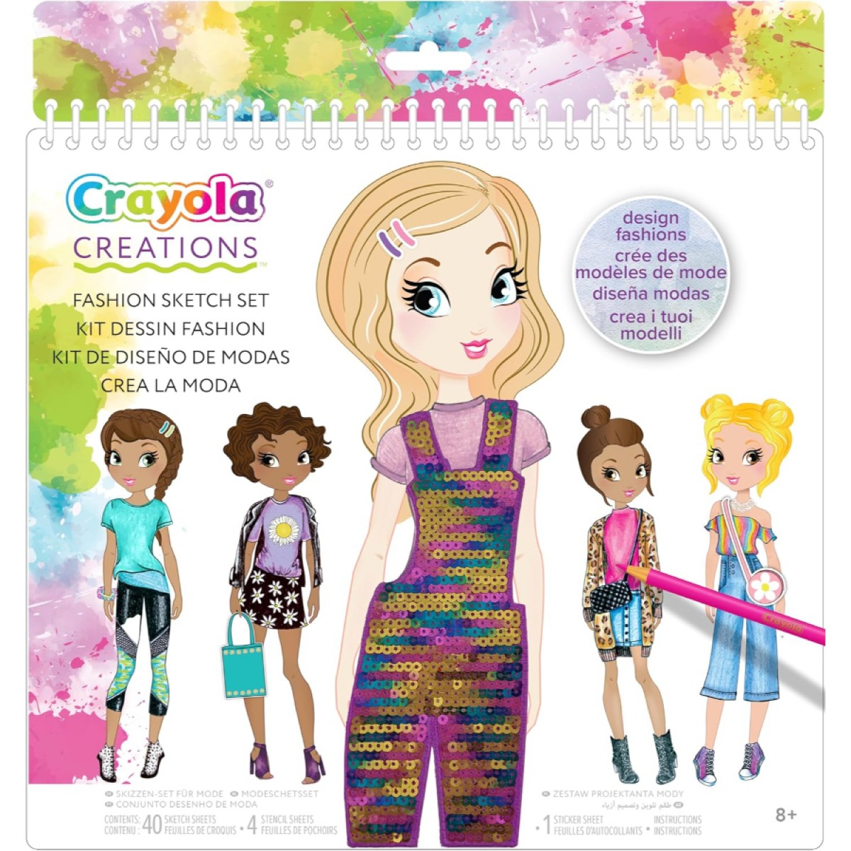 Crayola Creations - Set Di Colori Caldi Per Laboratorio Millefili, Kit Di Decorazione Occhiali E Accessori - Multicolore, 71662461003
