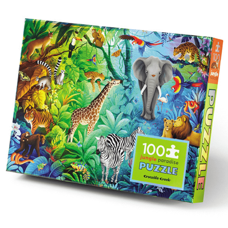 Crocodile Creek 100 Piece Holographic Puzzle Jungle Paradise