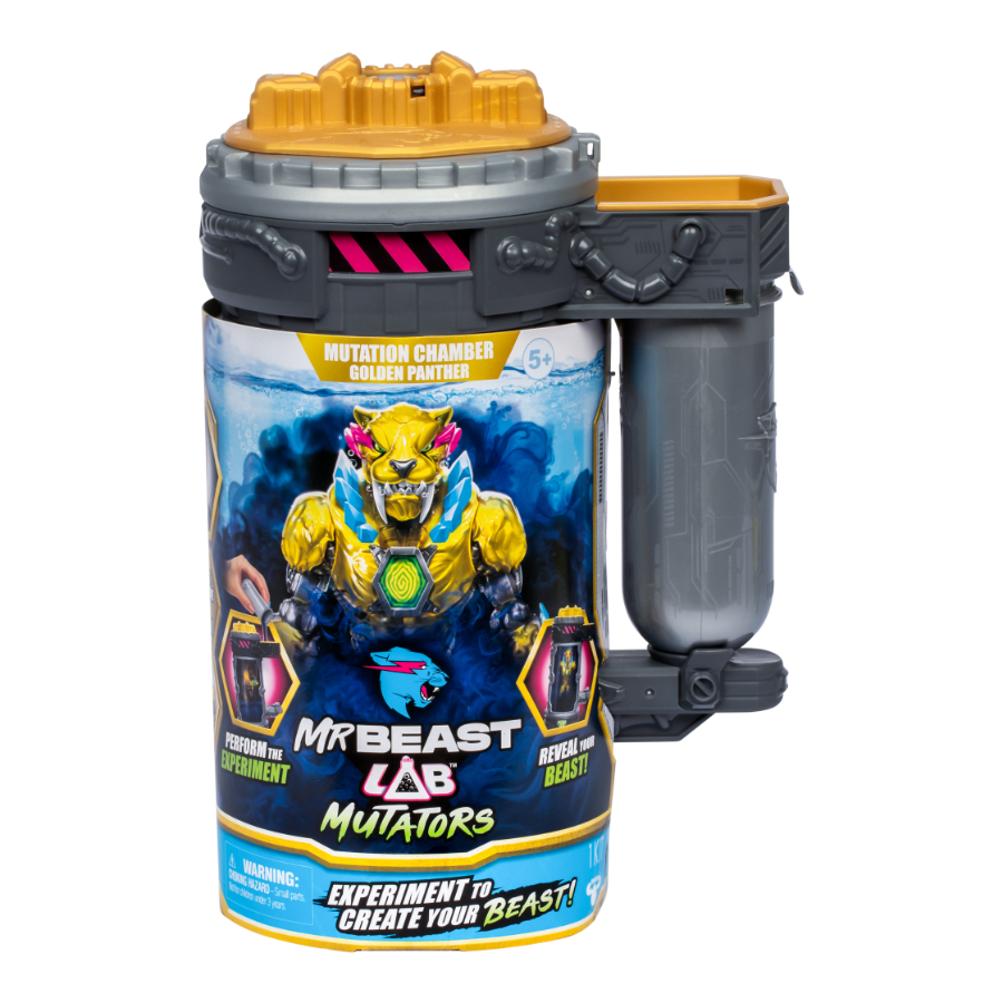 Mr Beast Lab Mutators Series 2 Mech Mutation Chamber Gold Panther