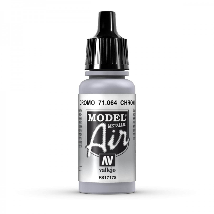 Vallejo Acrylic Paint Model Air Chrome 17ml