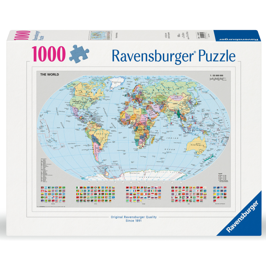 Ravensburger Puzzle 1000 Piece Political World Map SF
