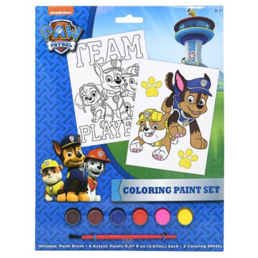 Paw Patrol Posters Paints & Brush Set