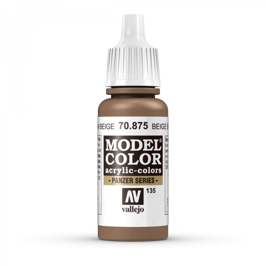 Vallejo Acrylic Paint Model Colour Beige Brown 17-18ml