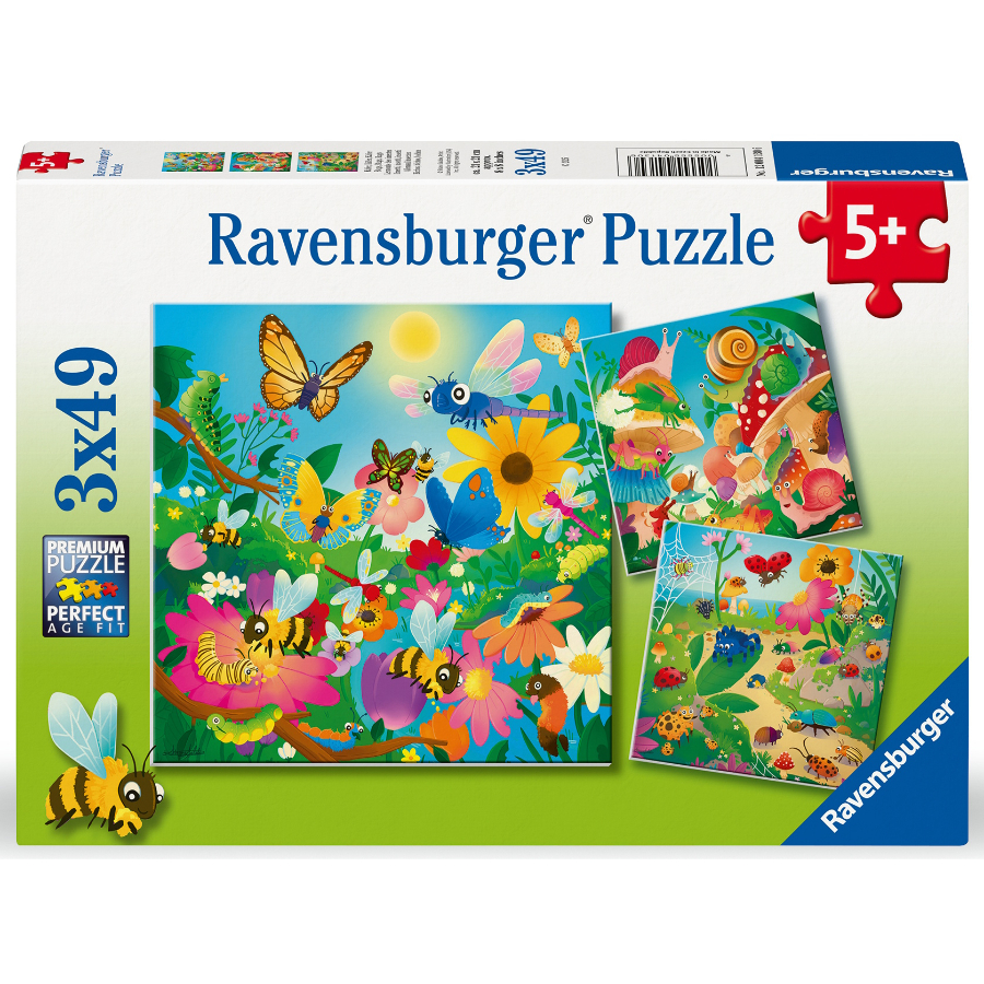 Ravensburger Puzzle 3x49 Piece Bugs Bugs Bugs